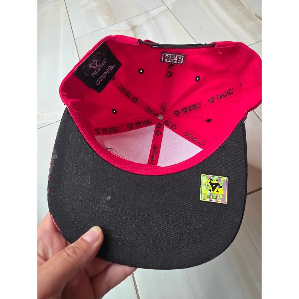 Top Level Mexico Snapback Hat Red Black Aztec Eagle Embroidered Cotton‎ Cap W2